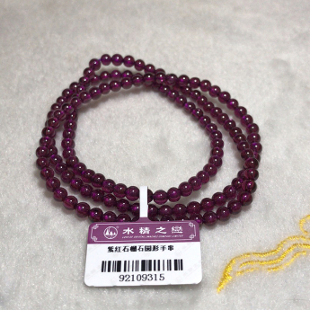 紫红石榴石圆形手串规格4重量19g编号92109315