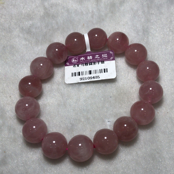 粉紫晶圆形手链（马粉）规格12重量42.5g编号92109405