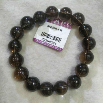 烟晶圆形手链 规格13mm 重量 /克 编码 29900394