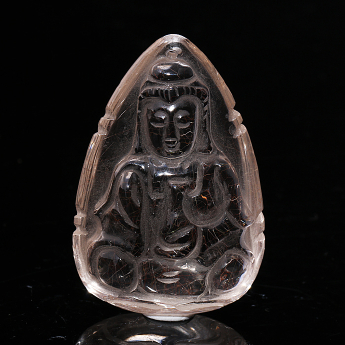 发晶观音挂坠 规格16*32mm 重量 // 编码 90000028