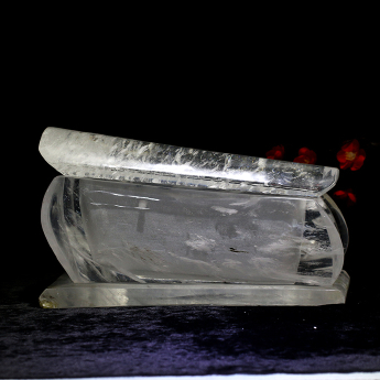 原石磨制的水晶长生椁(BRA)(长形)规格31*25重量编号35102558