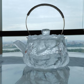 原石水晶仿古茶壶规格高10宽15口径12cm重量编号35102607