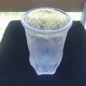 原石水晶冰烧果汁杯（磨砂撇口） 规格口径8高12cm 重量 编号35102640