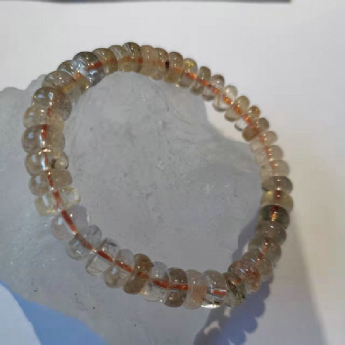 杂发晶碟形手链 规格7*4mm 重量 /克 编码 29900408