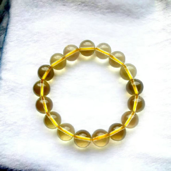 黄晶圆形手链 规格8mm 重量 20克 编码 82101309