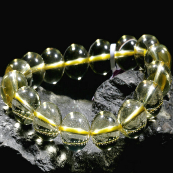 黄晶圆形手链 规格11mm 重量 33克 编码 82101312