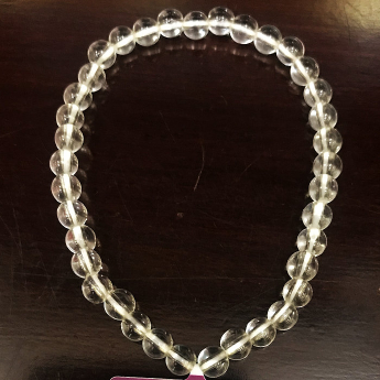 白晶圆形手链 规格5mm 重量 /克 编码 82103108