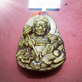 金曜石黄财神挂坠 规格50*40*15mm 重量 35克 编码 82200989