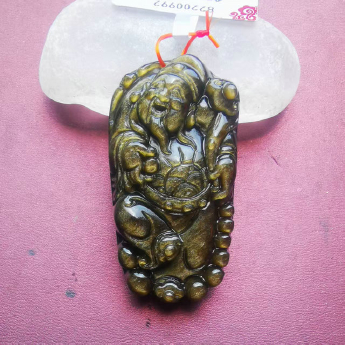 金曜石财神挂坠 规格47*25*10mm 重量 19克 编码 82200992