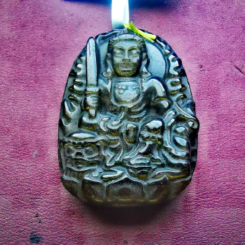 金曜石文殊菩萨挂坠（小） 规格高38宽27mm 重量 18克 编码 82200684