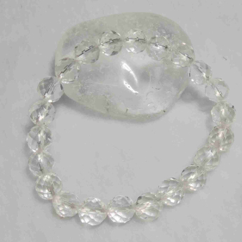 白晶刻面圆形手链 规格8mm 重量 // 编码 82103142