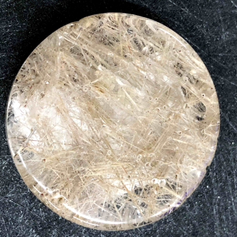 发晶圆形无事牌挂坠 规格50mm 重量 /克 编码 82201124