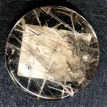 黑发晶圆形无事牌挂坠 规格52mm 重量 /克 编码 82201125