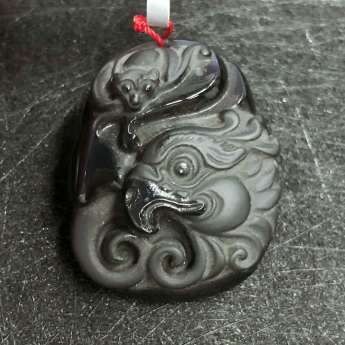 黑曜岩迎福挂坠 规格/mm 重量 /克 编码 90000625