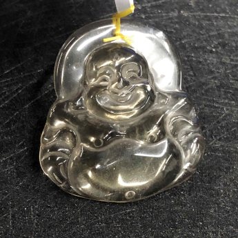 黄晶笑佛挂坠 规格35*26mm 重量 13克 编码 90000573
