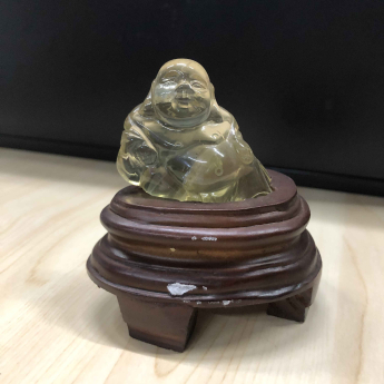 黄晶笑佛摆件 规格42*39mm 重量 0.11/ 编码 22003852