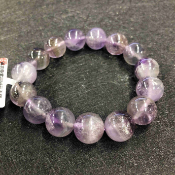 薰衣草紫晶圆形手链 规格13.5mm 重量 50克 编码 82102172