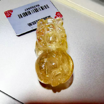 发晶皮丘挂坠 规格33*18*16mm 重量 15.64克 编码 92202947