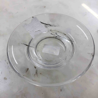 原石水晶大茶杯托 规格宽10.7高3cm 重量 // 编码 35200084
