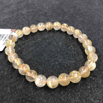 金发晶圆形手链 规格8mm 重量 17克 编码 92100950