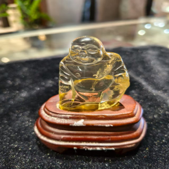 黄晶笑佛摆件 规格38*59mm 重量 0.046/ 编码 22003845