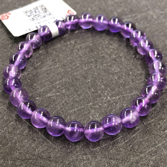 紫晶圆形手链 规格6mm 重量 11克 编码 82102582
