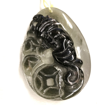 幽灵俏色挂坠 规格40*28.5*11mm 重量 18.58克 编码 92103148