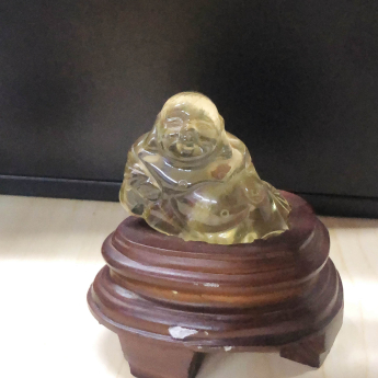 黄晶笑佛摆件 规格42*39mm 重量 0.11/ 编码 22003852