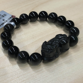 彩曜石+皮丘圆形手链 规格12/32*18mm 重量 /克 编码 82103431