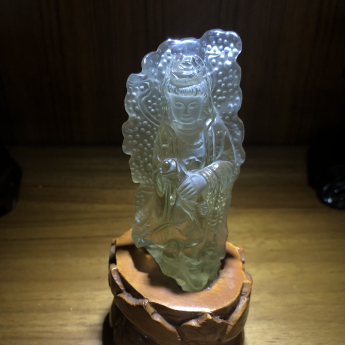 黄晶观音摆件 规格13.5×6×5.5cm 重量 144.5/ 编码 22000939