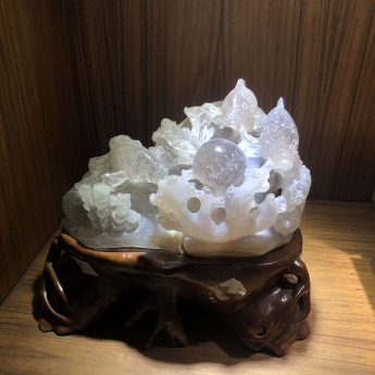 金发晶摆件(年年有余) 规格16*17*10/ 重量 // 编码 22001882