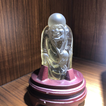 黄晶18罗汉摆件 规格11.9×8.3×6.6/ 重量 190.3/ 编码 47000015