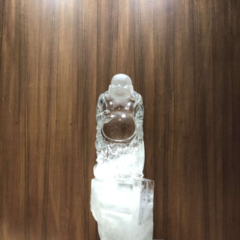 (澳区10)白晶佛摆件(水晶大王收藏) 规格43*19*15mm 重量 // 编码 11001144