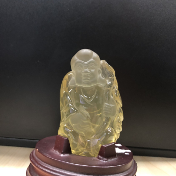 黄晶18罗汉摆件 规格11×8.3×6.4/ 重量 271.6/ 编码 47000011