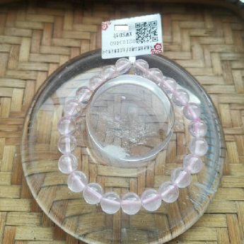 粉晶圆形手链 规格8mm 重量 /克 编码 82103460
