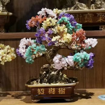 高招财 招财树（方盆）-多彩 规格高33宽33cm 重量 // 编码 94000433