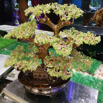 和乐生财招财树-橄榄石 规格高35宽35cm 重量 // 编码 94000153