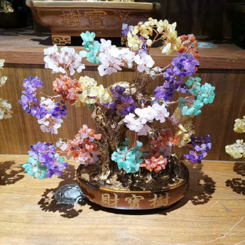 金财宝发财树（新款）-多彩 规格高35宽42cm 重量 // 编码 94000403