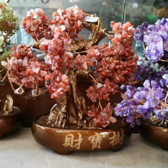 金财宝发财树（新款）-红玛瑙 规格高35宽42cm 重量 // 编码 94000404
