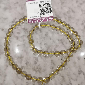 黄晶圆形手串-取消 规格7/ 重量 28克 编码 29900519