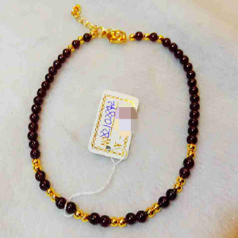 石榴石（紫红）圆形脚链 规格4/ 重量 // 编码 82102842