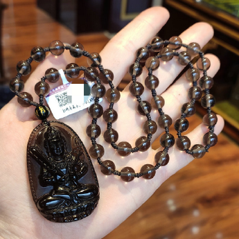 冰彩/彩曜石虚空藏本命佛挂坠（大号带链） 规格坠53*34链8mm 重量 62克 编码 82201223