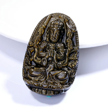 金曜石千手观音挂坠（大号带链） 规格坠53*34链6mm 重量 39克 编码 82201114