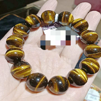 黄虎晶圆形手链 规格16mm 重量 /克 编码 82102994