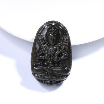 金曜石虚空藏菩萨挂坠（大号带链） 规格坠53*34链6mm 重量 39克 编码 82201109