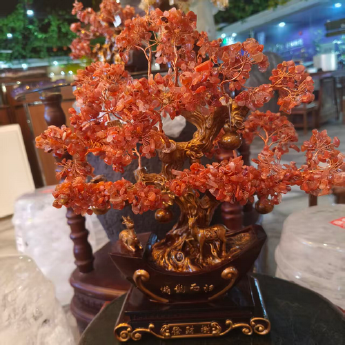 玛瑙满载而归招财树（中号小颗粒） 规格40*24*36cm 重量 // 编码 94000063