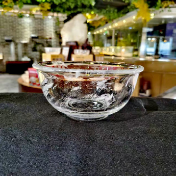 原石水晶斜面撇口汤碗 规格约17.5*8.5cm 重量 // 编码 35101047