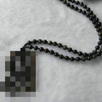 金曜石圆珠编织项链（单链无坠） 规格6mm 重量 // 编码 82300245