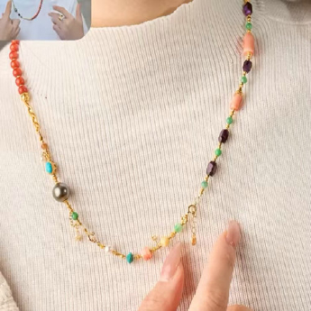 百搭天然水晶项链（DIYB款4-5mm） 规格4-5/长380-500mm 重量 /克 编码 16800234（多种搭配看图选款）