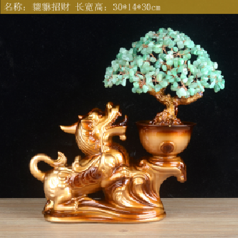 招财貔貅发财树-东陵玉 规格30*14*30cm 重量 // 编码 94000440